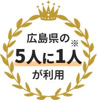 広島県の5人に1人が利用 ※