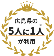 広島県の5人に1人が利用 ※